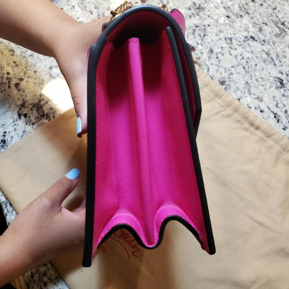 💕 NEW Christian Louboutin Mini Elisa in Hot Pink Calfskin - Picture 11 of 14